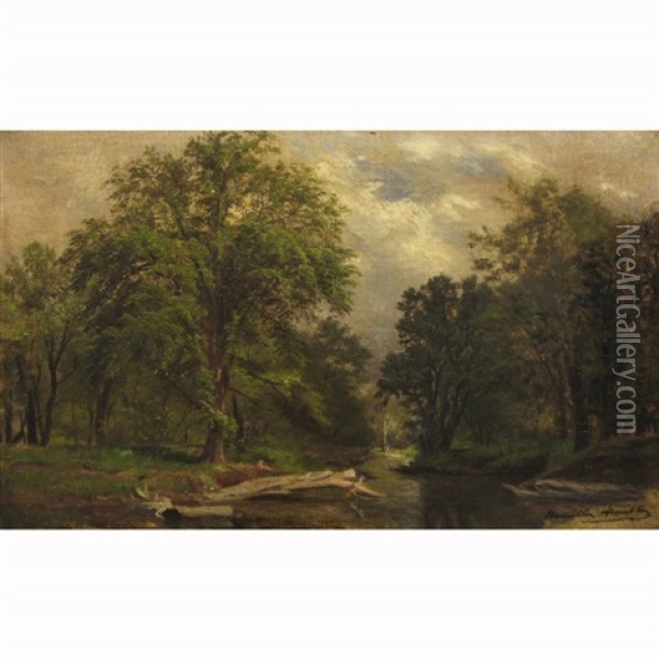 Woodland Landscape Oil Painting - Hamilton Hamilton