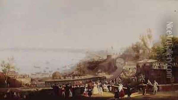 The Opening of the Naples Portici Railway in 1839 2 Oil Painting - Salvatore Fergola