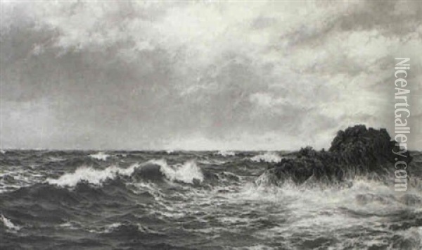 The Tireless Sea Oil Painting - Walter James Shaw