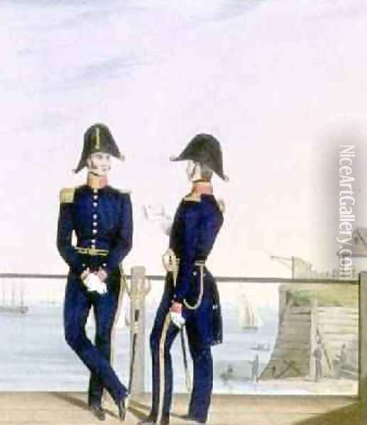 Surgeons plate 6 from Costume of the Royal Navy and Marines Oil Painting - L. and Eschauzier, St. Mansion