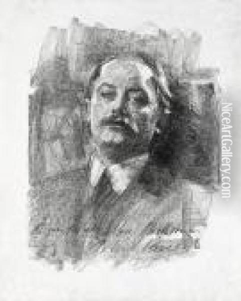 Portrait Of Albert De Belleroche Oil Painting - John Singer Sargent