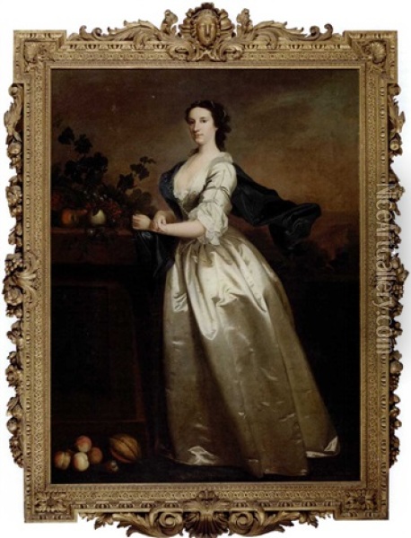 Portrait Of Lady Mary Osborn Oil Painting - Thomas Hudson