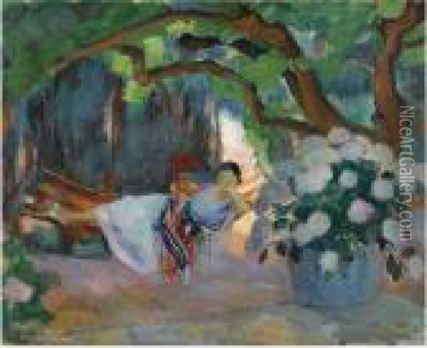 Le Pradet, Jeune Femme Au Hamac (nono) Oil Painting - Henri Lebasque
