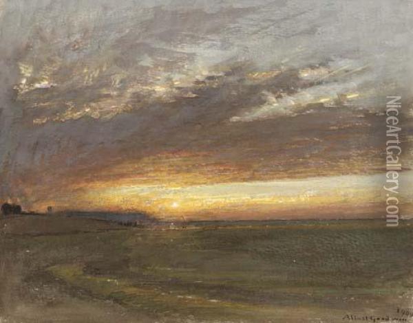 Sunrising Oil Painting - Albert Goodwin