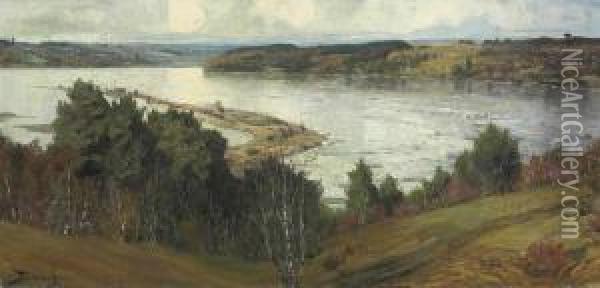 The River Oka In Flood Oil Painting - Vasily Polenov