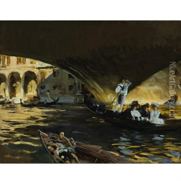 The Rialto Oil Painting - John Singer Sargent