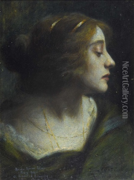 Portrat Einer Dame Oil Painting - Bruno Croatto