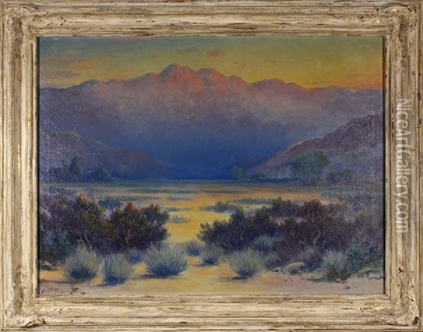 Desert Sunrise Oil Painting - Alexis Matthew Podchernikoff