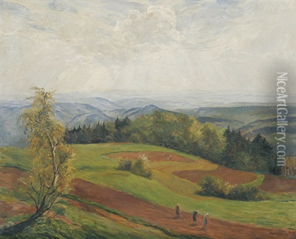 Blick Auf Schwarzwaldhohen (...buhl) Oil Painting - Wilhelm Hempfing