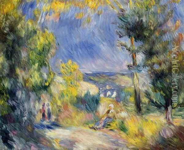 View Close To Antibes Oil Painting - Pierre Auguste Renoir