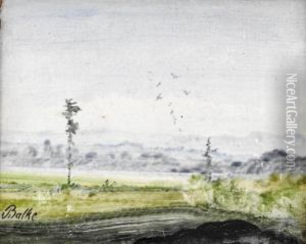 Landskap Oil Painting - Peder Balke