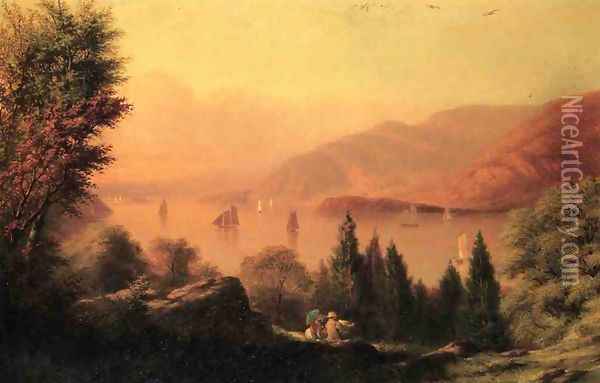 Picnic along the Hudson Oil Painting - Robert Walter Weir