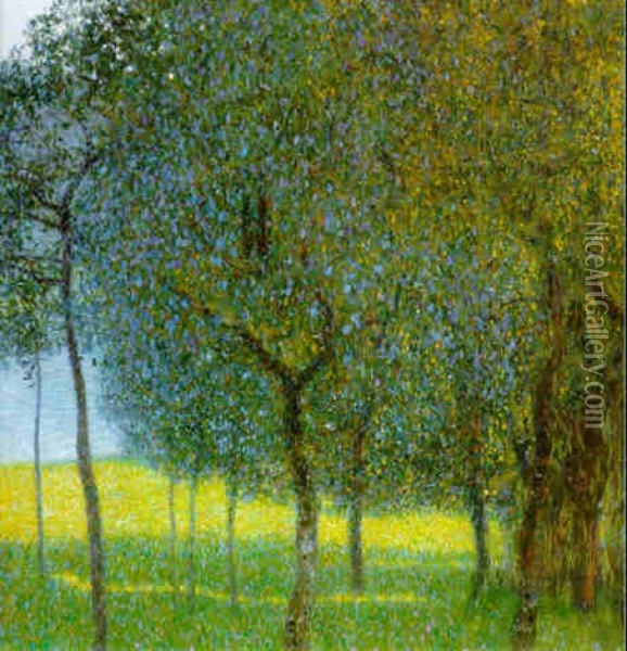 Obstbaume Am Attersee Oil Painting - Gustav Klimt
