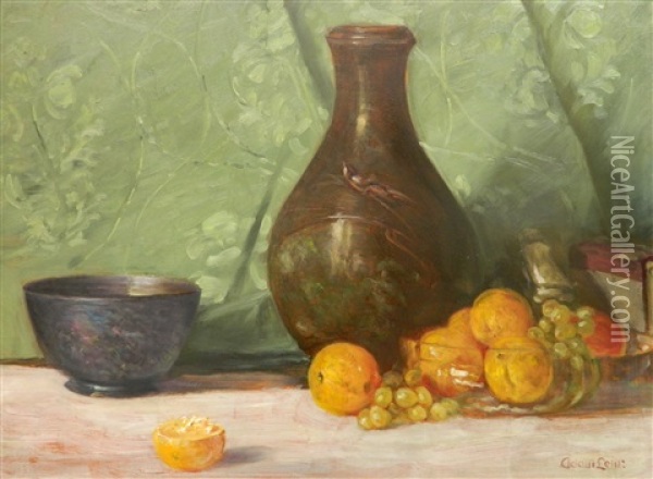 Still-life With Oranges And Grapes Oil Painting - Adam Lehr