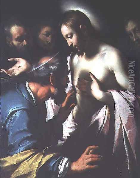 The Incredulity of St. Thomas Oil Painting - Bernardo Strozzi
