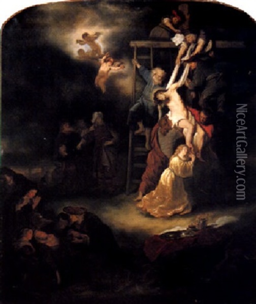 The Descent From The Cross Oil Painting - Salomon Koninck
