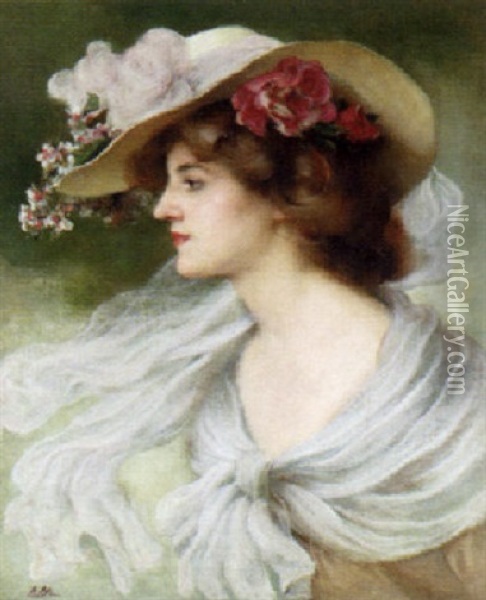A Flowering Beauty Oil Painting - Angelo Asti