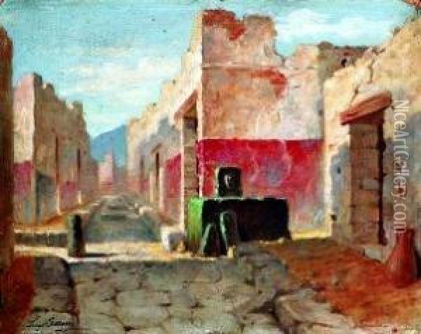 Strada Di Pompei
Strada Di Pompei Oil Painting - Luigi Bazzani