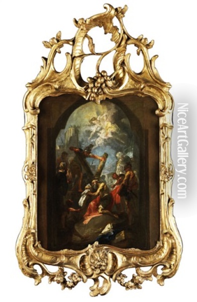 Martyrium Des Heiligen Andreas Oil Painting - Franz Anton Maulbertsch