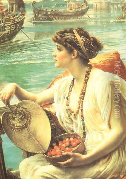A Roman boat race Oil Painting - Sir Edward John Poynter