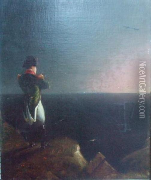 Napoleon Bonaparte Musing At St Helena Oil Painting - Benjamin Robert Haydon