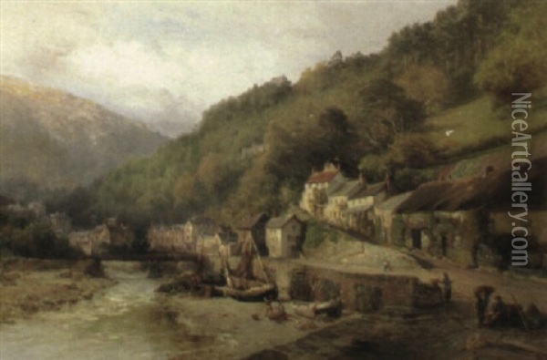 Lynmouth, Devon Oil Painting - Edward Henry Holder