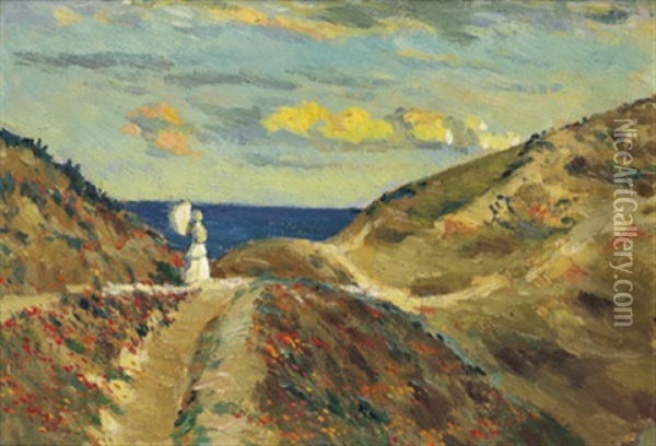 Spaziergang Am Meer Oil Painting - Wladimir G. Krikhatzkij