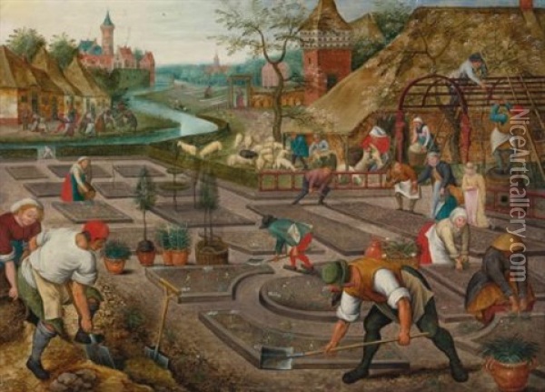 Spring Oil Painting - Pieter Brueghel the Younger