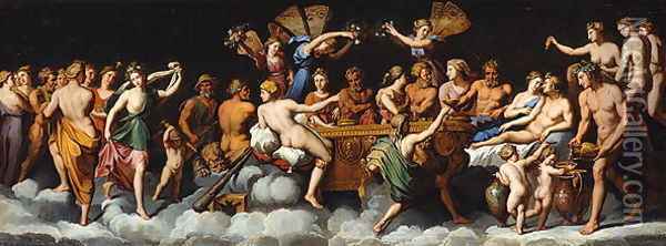 The Banquet of the Gods Oil Painting - Raphael (Raffaello Sanzio of Urbino)