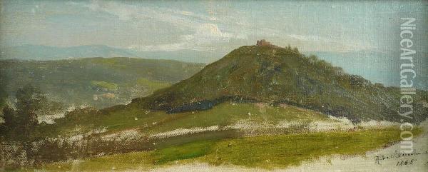 Ruines Dans La Montagne, Canton De Ble Oil Painting - Francois Louis Fritz De Niederhausern