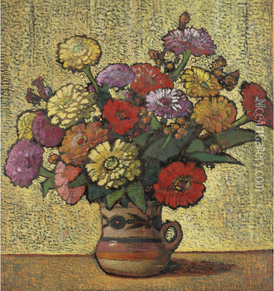 Flowers Oil Painting - Alfredo Ramos Martinez