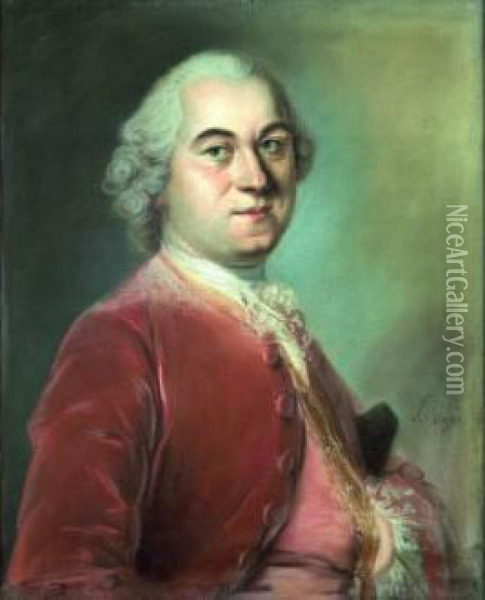 Portrait De Monsieur Delacour, Chef Des Cuisines De Louis Xvi Oil Painting - Louis Vigee