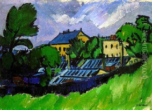 Gartnereien Oil Painting - Ernst Ludwig Kirchner