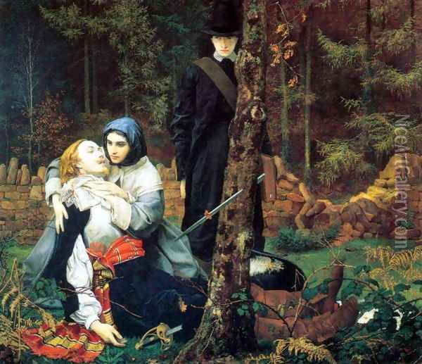 The Wounded Cavalier Oil Painting - William Shakespeare Burton