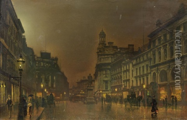 St. Ann's Square, Manchester Oil Painting - John Atkinson Grimshaw