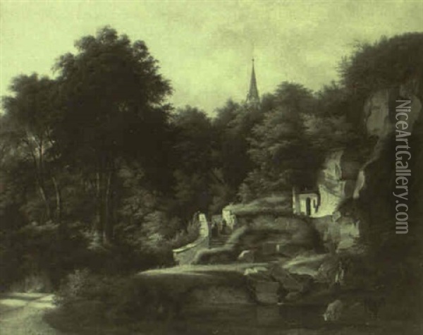 Im Klostergarten Oil Painting - Ferdinand Schneck