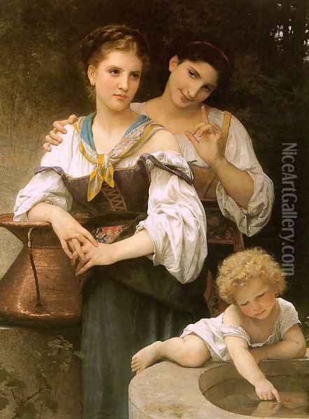 The Secret 1876 Oil Painting - William-Adolphe Bouguereau