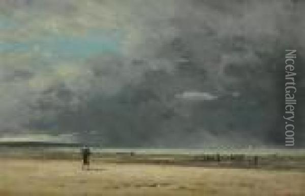 Deauville, Maree Basse Oil Painting - Eugene Boudin