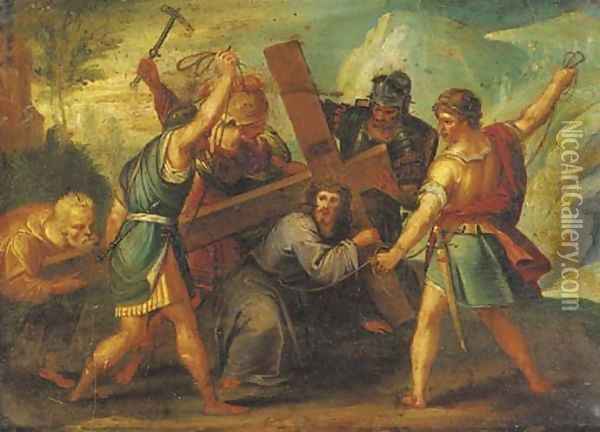 Christ on the Road to Calvary Oil Painting - Frans II Francken