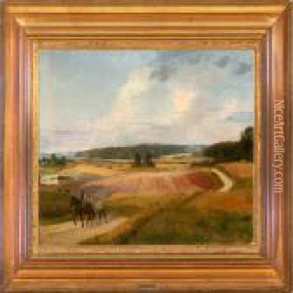 Summer Landscape Nearfredensborg Palace, Denmark Oil Painting - Otto Bache
