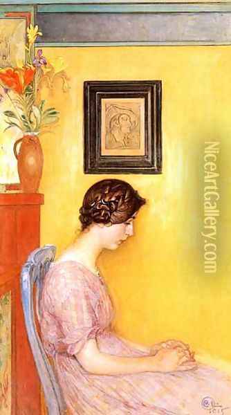 Kersti 1915 Oil Painting - Carl Larsson