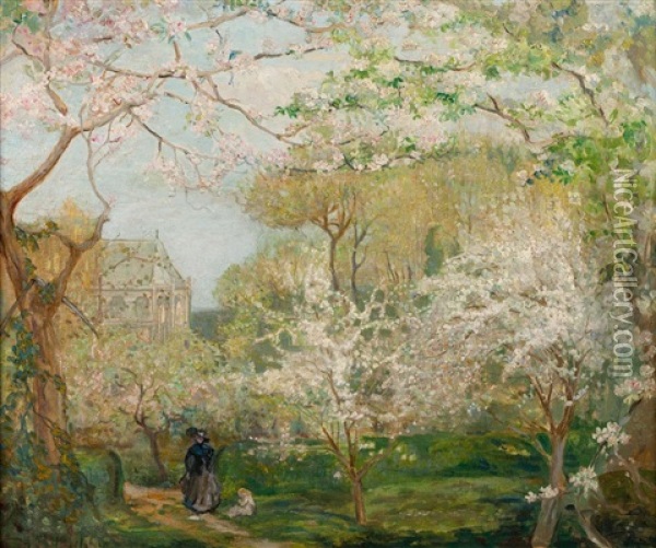 Springtime, Arques-la-bataille Oil Painting - Charles Conder