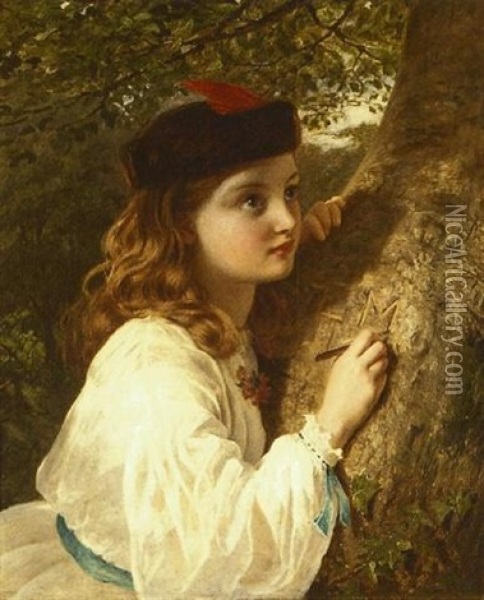 The Initials Oil Painting - Sophie Anderson