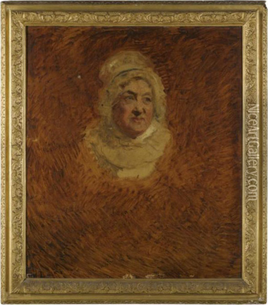 Sketch For The Head Of A Lady Oil Painting - John Opie