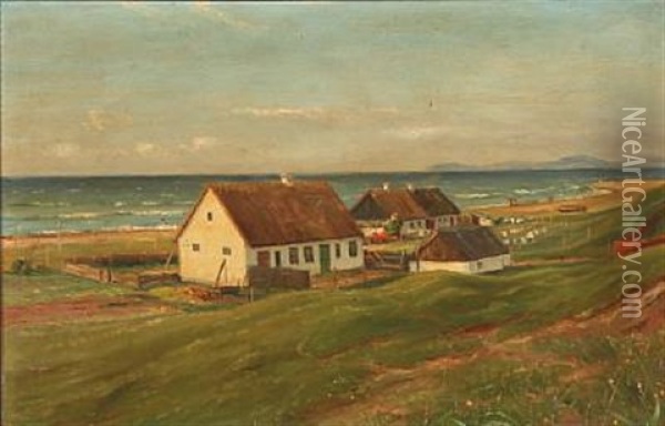 Summer Day At Raageleje, Denmark Oil Painting - Hans Hilsoe