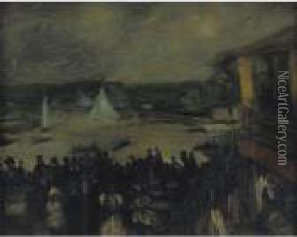 Sailing Boats, Paris Oil Painting - William Glackens