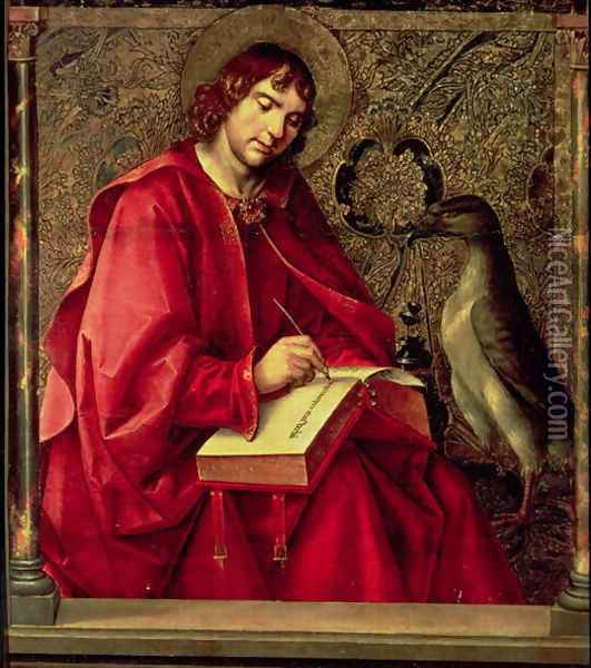 St. John the Evangelist, from the St. Thomas altarpiece Oil Painting - Pedro Berruguette