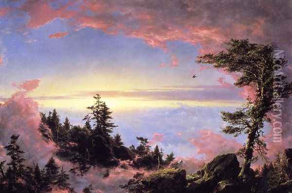 Above The Clouds At Sunrise Oil Painting - Frederic Edwin Church