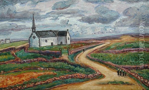 La Chapelle Le Portivy Oil Painting - Jean Peske