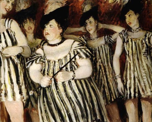 Miss Elsa Maxwell's Party Showing Lady Peel At The Right Oil Painting - Jacques-Emile Blanche